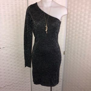NWT BCBGMaxAzria asymmetrical mini dress Sz Sm